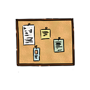 bulletin board bulleting board